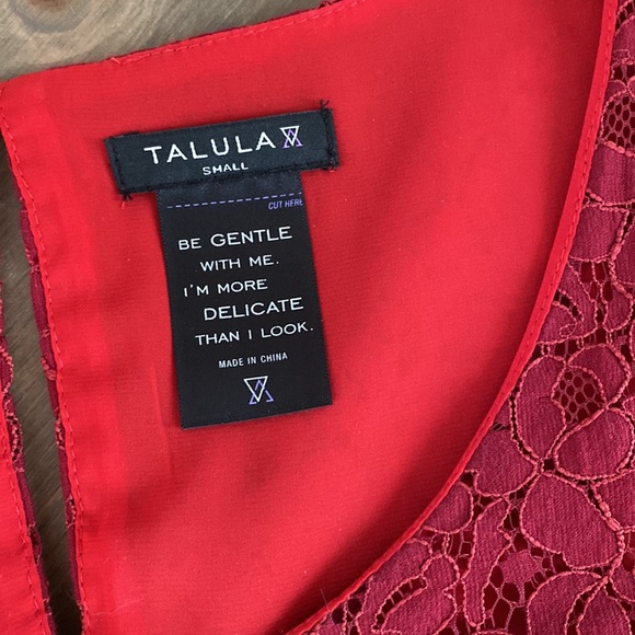 Talula small red floral lave style dress - Picture 3 of 6